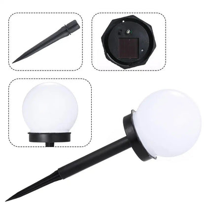 Set 6 Lampi Solare LED, Forma Sferica, Alb Cald